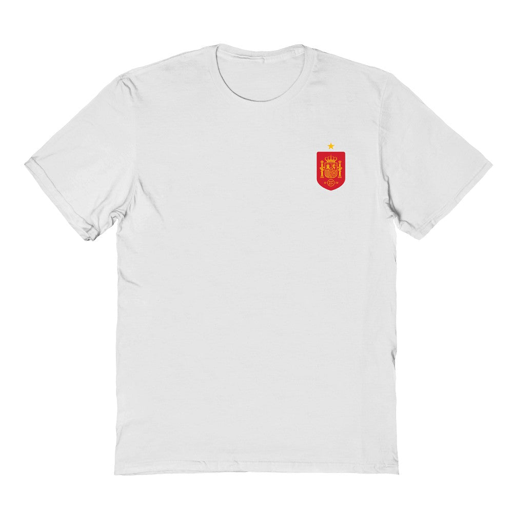 Spain National Team Vive La Fete Women's Impressions Artwork Fitted T-Shirt -  White