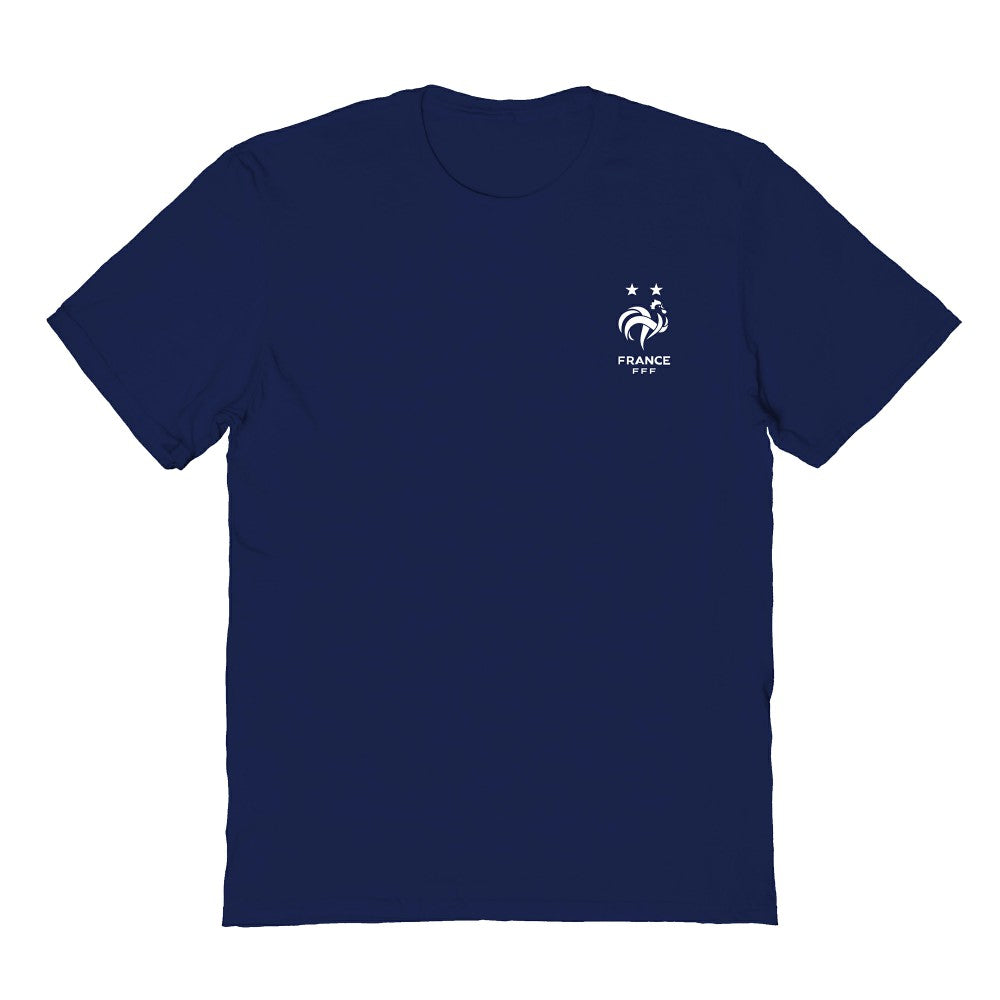 France National Team Vive La Fete Women's Impressions Artwork Fitted T-Shirt -  Navy