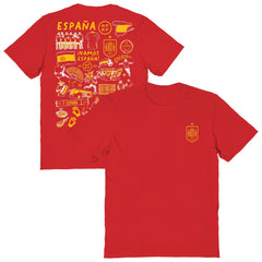 Spain National Team Vive La Fete Women's Impressions Artwork Fitted T-Shirt -  Red