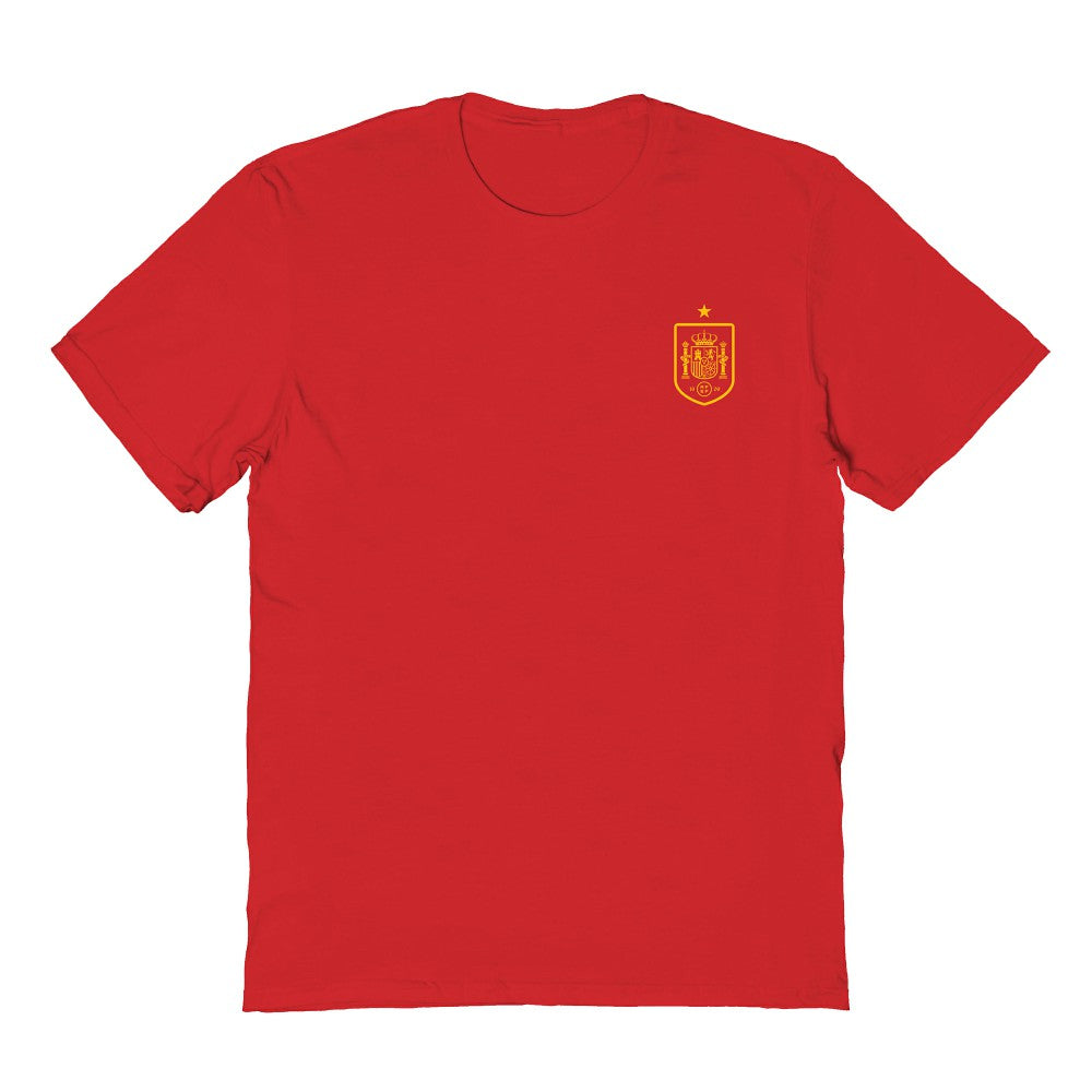 Spain National Team Vive La Fete Women's Impressions Artwork Fitted T-Shirt -  Red