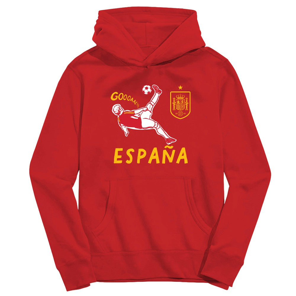 Spain National Team Vive La Fete Youth Chilena Style Hoodie -  Red