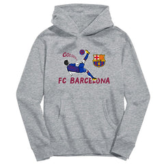 Barcelona Vive La Fete Youth Chilena Style Hoodie -  Gray