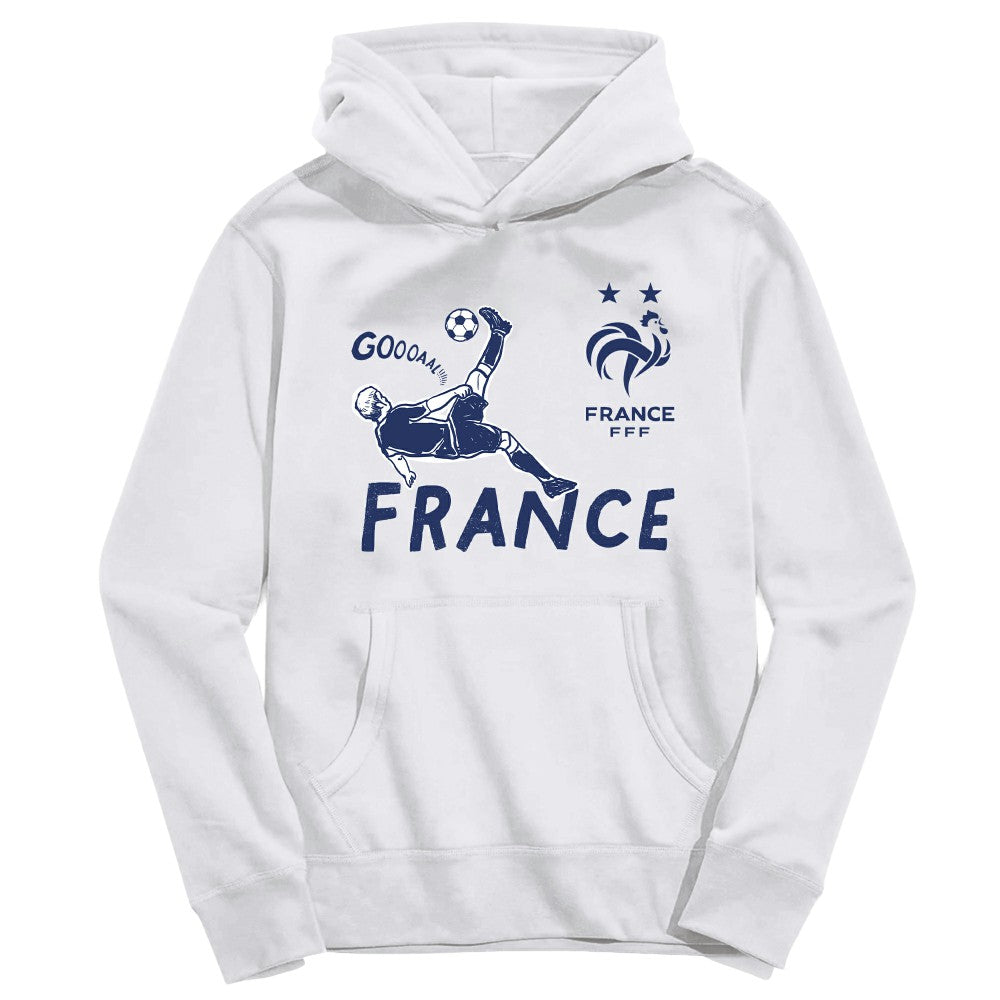 France National Team Vive La Fete Youth Chilena Style Hoodie -  White