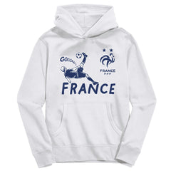 France National Team Vive La Fete Youth Chilena Style Hoodie -  White