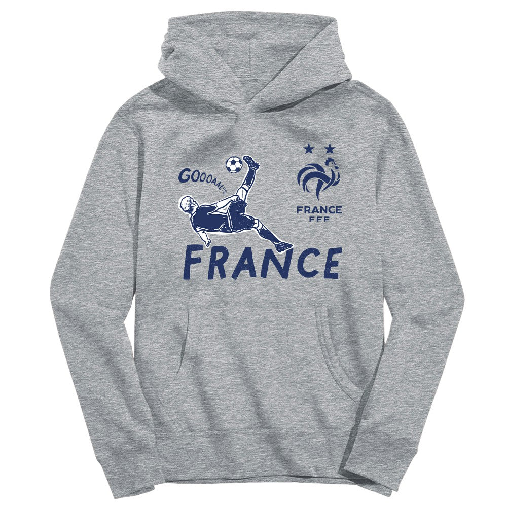 France National Team Vive La Fete Youth Chilena Style Hoodie -  Gray
