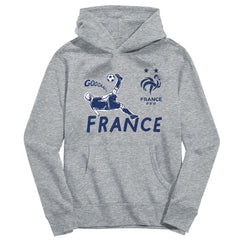 France National Team Vive La Fete Youth Chilena Style Hoodie -  Gray