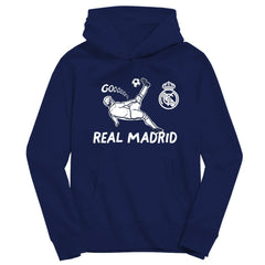 Real Madrid Vive La Fete Youth Chilena Style Hoodie -  Navy