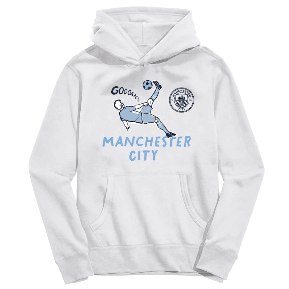 Manchester City Vive La Fete Youth Chilena Style Hoodie -  White
