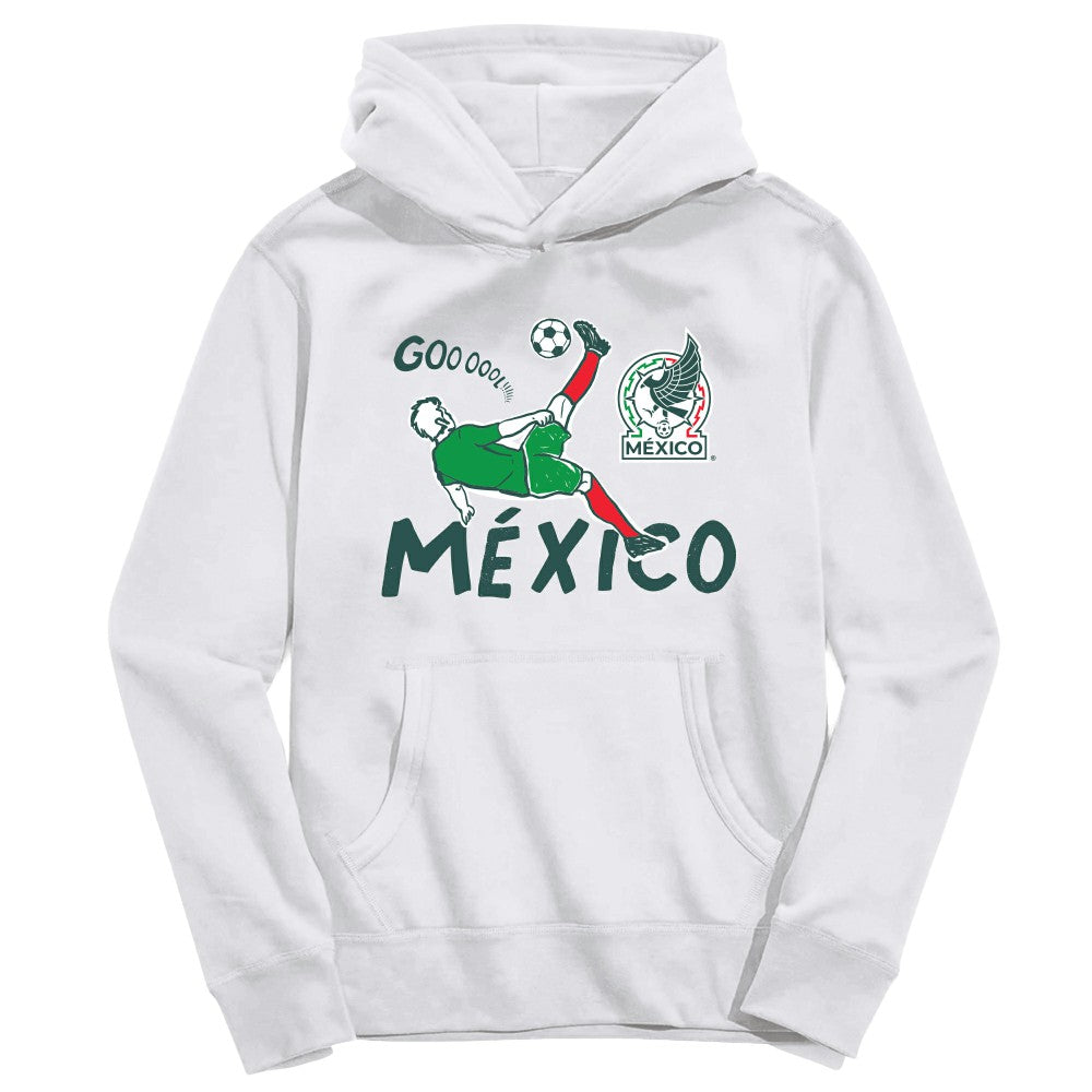 Mexico National Team Vive La Fete Youth Chilena Style Hoodie -  White