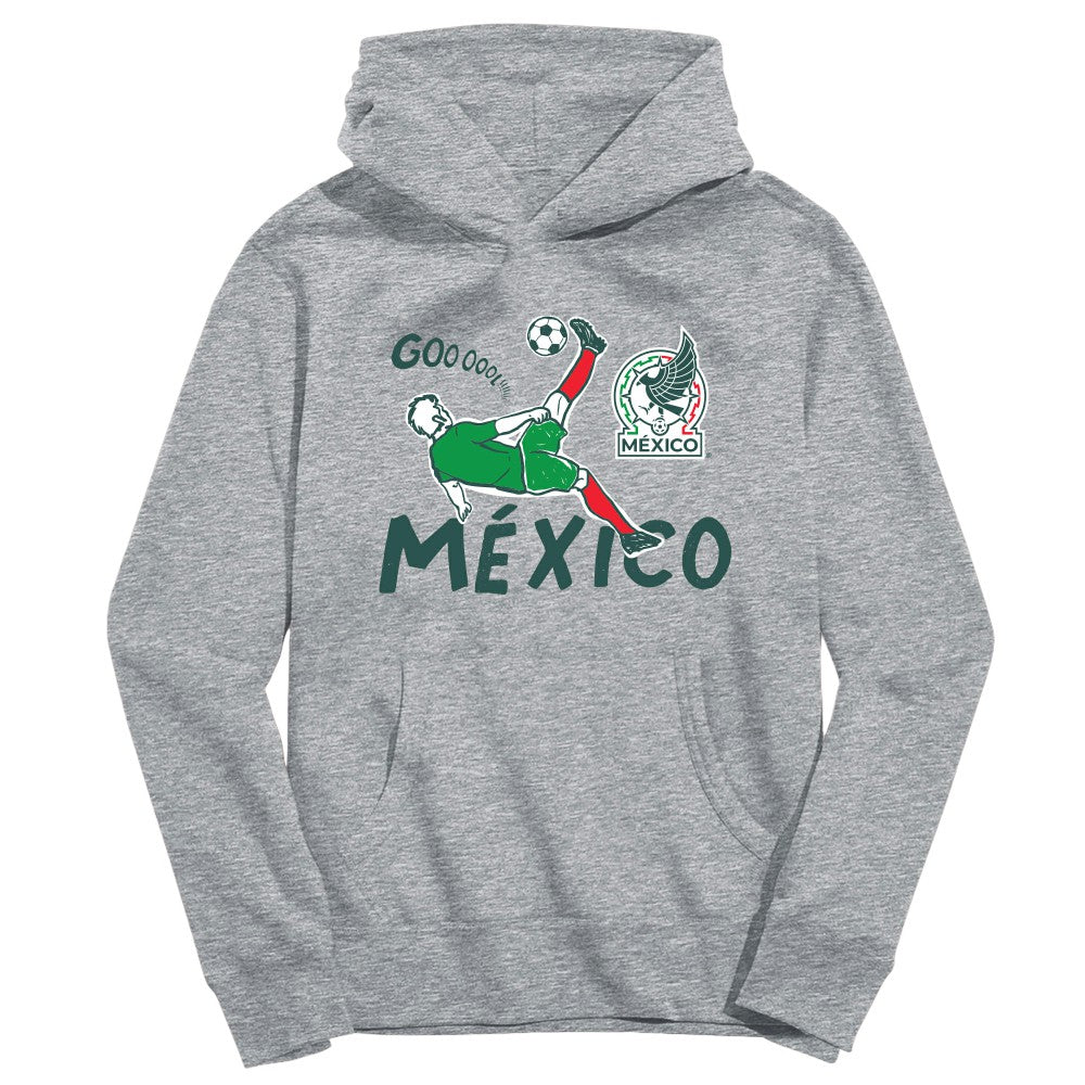 Mexico National Team Vive La Fete Youth Chilena Style Hoodie -  Gray