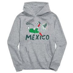 Mexico National Team Vive La Fete Youth Chilena Style Hoodie -  Gray