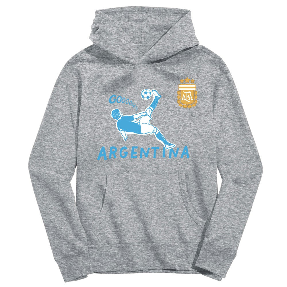 Argentina National Team Vive La Fete Youth Chilena Style Hoodie -  Gray