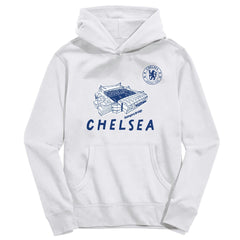 Chelsea Vive La Fete Youth Stadium Style Hoodie -  White