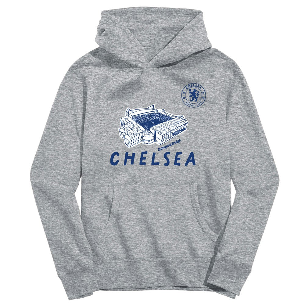 Chelsea Vive La Fete Youth Stadium Style Hoodie -  Gray