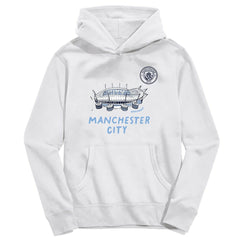 Manchester City Vive La Fete Youth Stadium Style Hoodie -  White