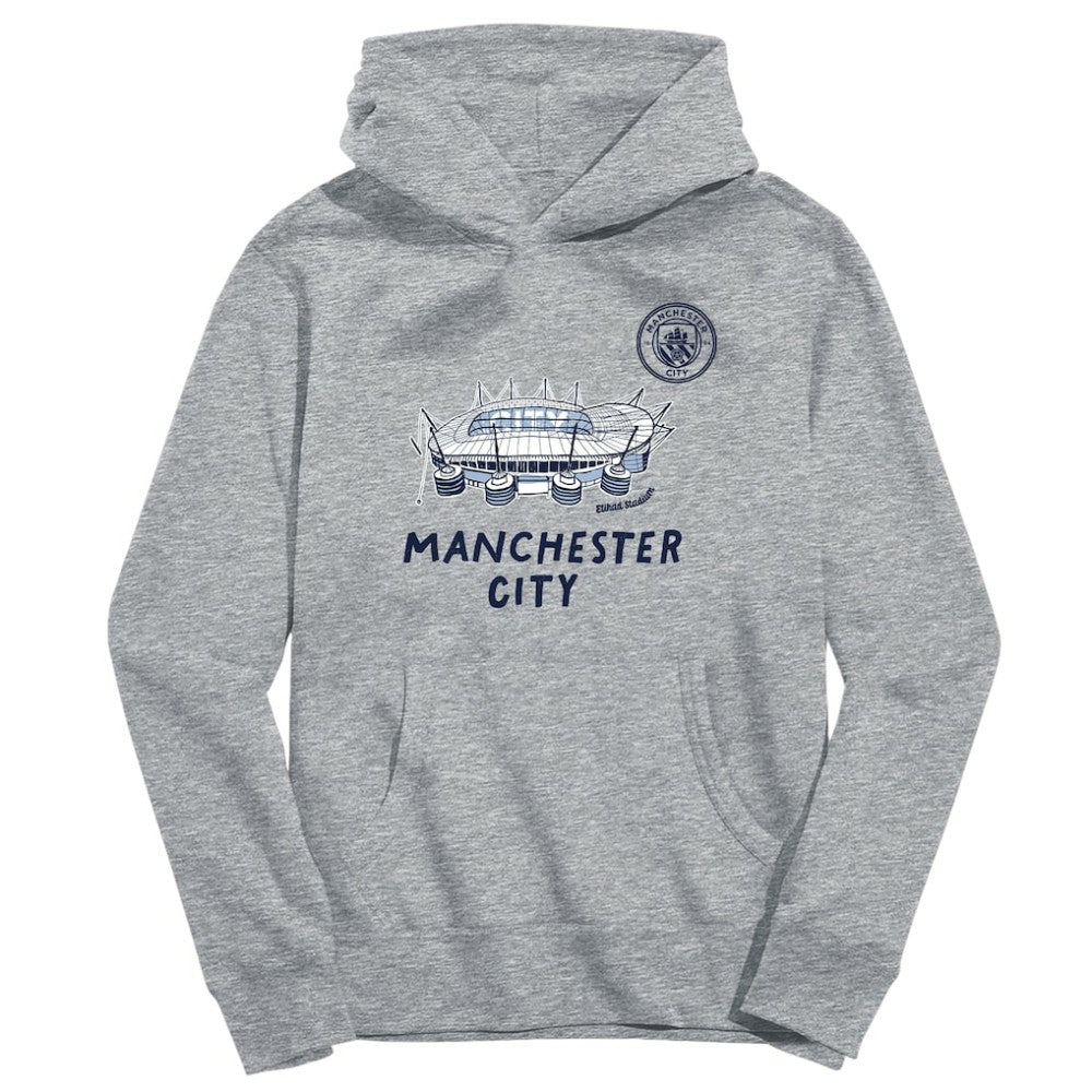 Manchester City Vive La Fete Youth Stadium Style Hoodie -  Gray