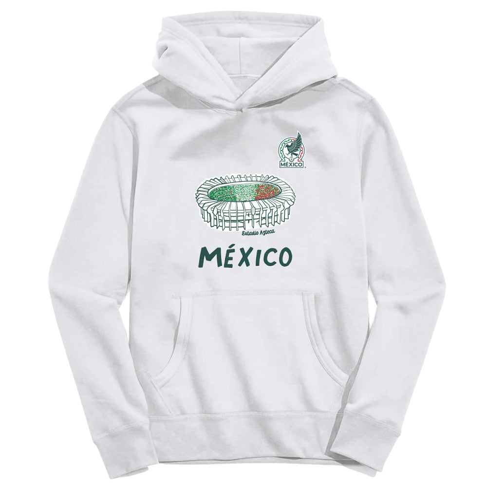 Mexico National Team Vive La Fete Youth Stadium Style Hoodie -  White