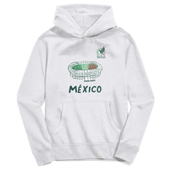 Mexico National Team Vive La Fete Youth Stadium Style Hoodie -  White