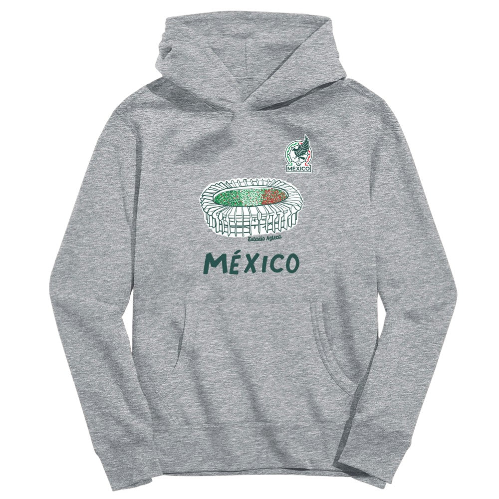 Mexico National Team Vive La Fete Youth Stadium Style Hoodie -  Gray