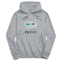 Mexico National Team Vive La Fete Youth Stadium Style Hoodie -  Gray