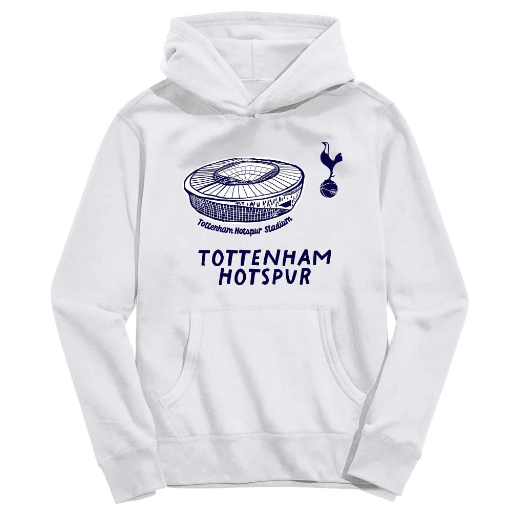 Tottenham Hotspur Vive La Fete Youth Stadium Style Hoodie -  White