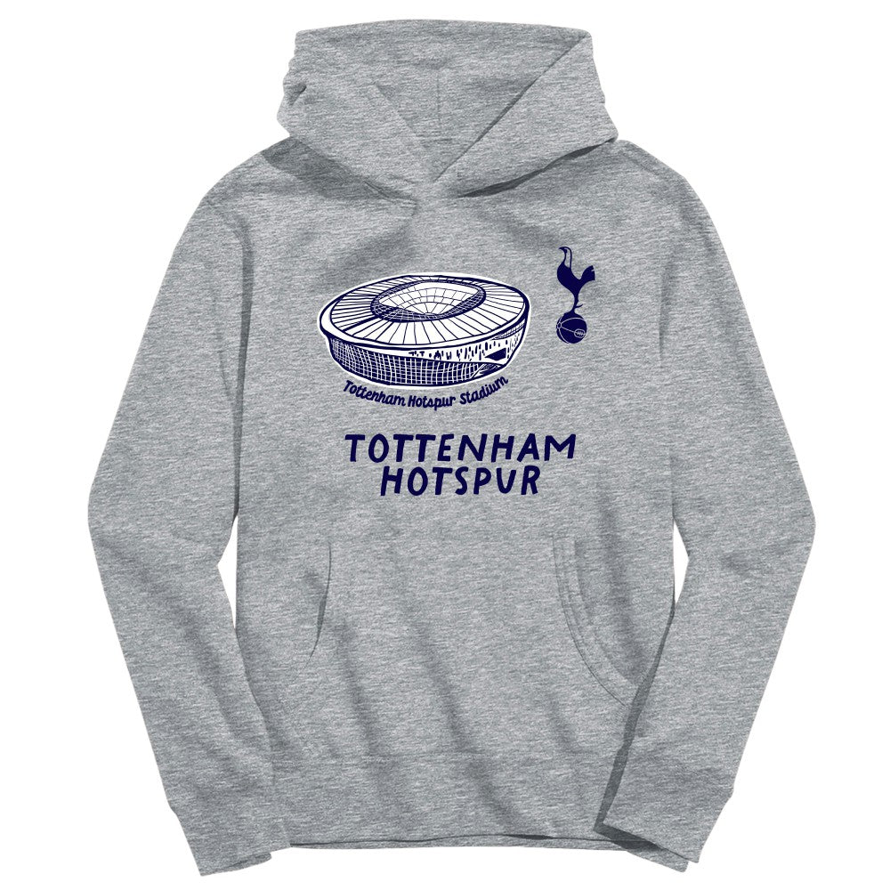 Tottenham Hotspur Vive La Fete Youth Stadium Style Hoodie -  Gray