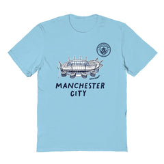Manchester City Vive La Fete Youth Chilena Style T-Shirt -  Light Blue