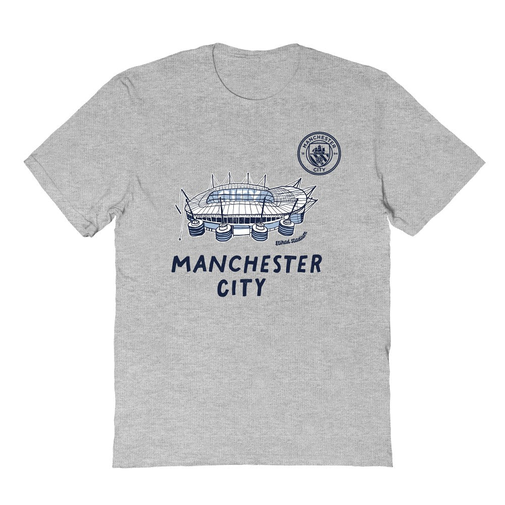 Manchester City Vive La Fete Youth Chilena Style T-Shirt -  Gray