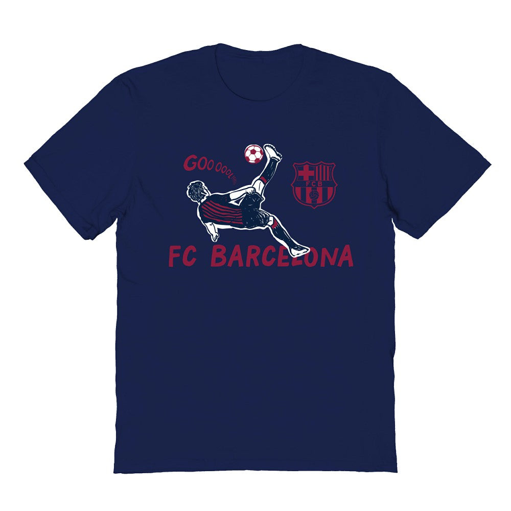 Barcelona Vive La Fete Youth Chilena Style T-Shirt -  Navy