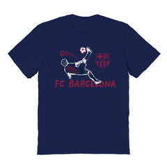 Barcelona Vive La Fete Youth Chilena Style T-Shirt -  Navy