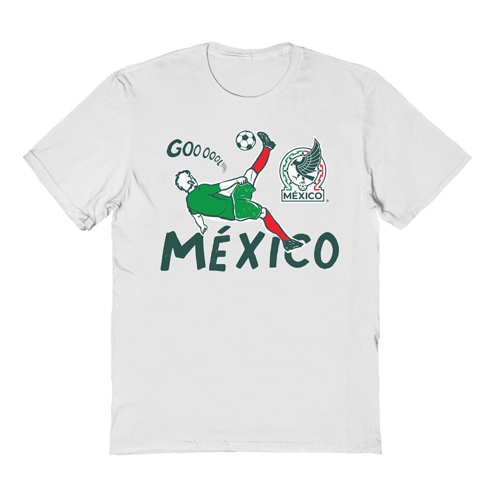 Mexico National Team Vive La Fete Youth Chilena Style T-Shirt -  White