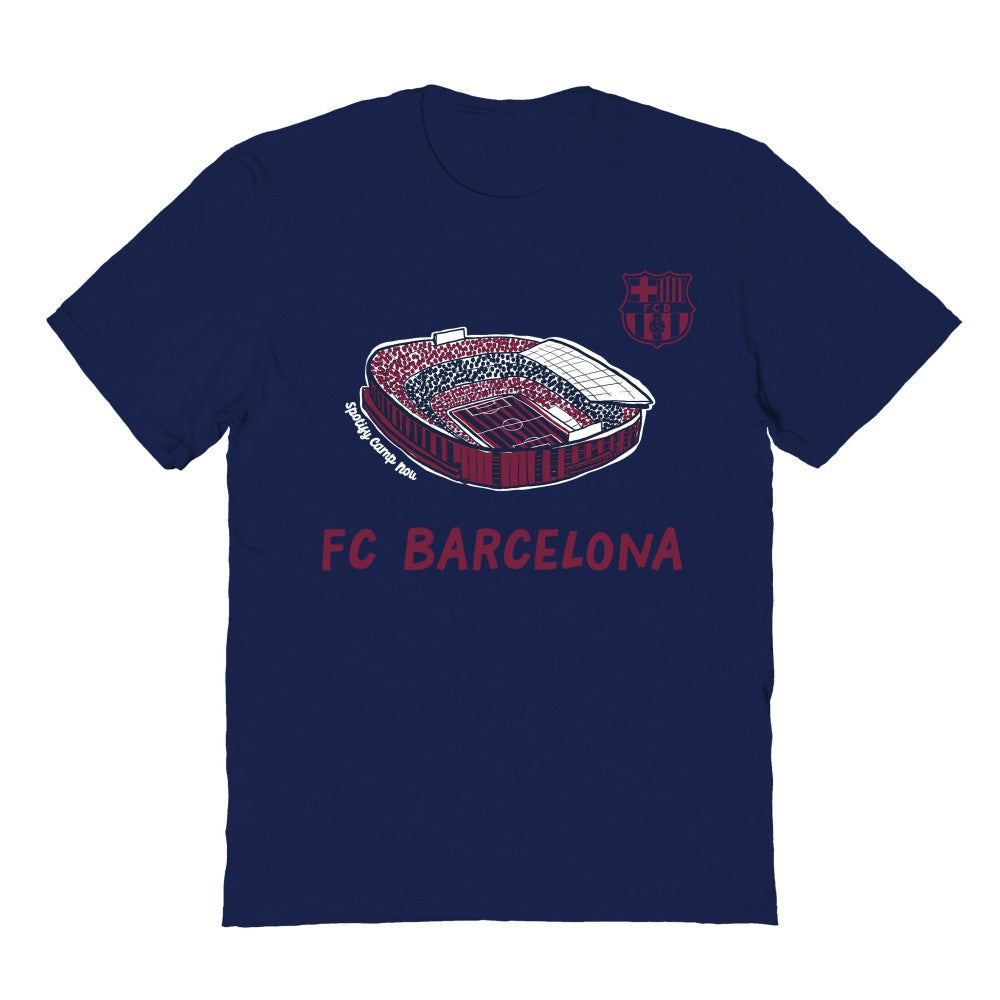 Barcelona Vive La Fete Youth Chilena Style T-Shirt -  Navy