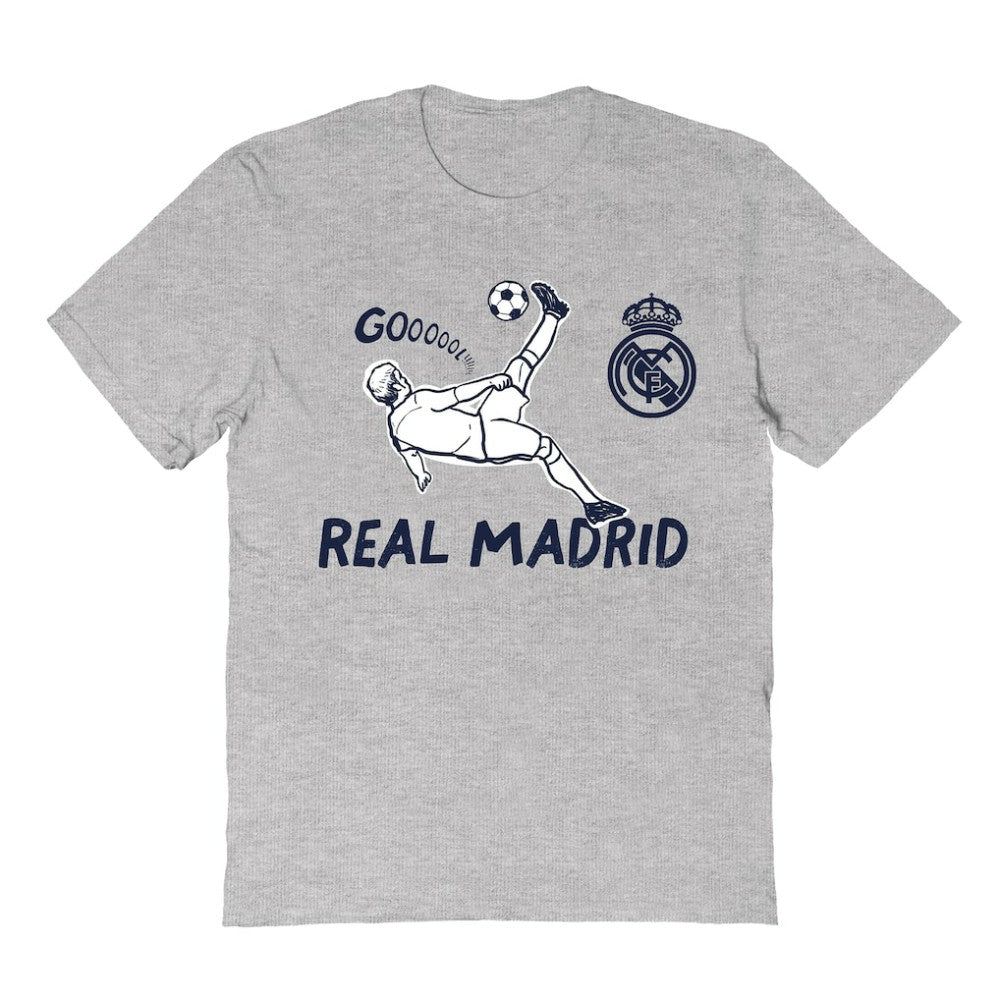 Real Madrid Vive La Fete Youth Chilena Style T-Shirt -  Gray