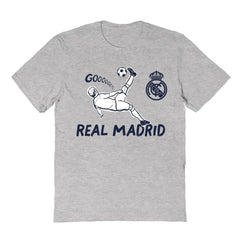 Real Madrid Vive La Fete Youth Chilena Style T-Shirt -  Gray