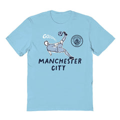 Manchester City Vive La Fete Youth Chilena Style T-Shirt -  Light Blue