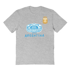 Argentina National Team Vive La Fete Youth Chilena Style T-Shirt -  Gray