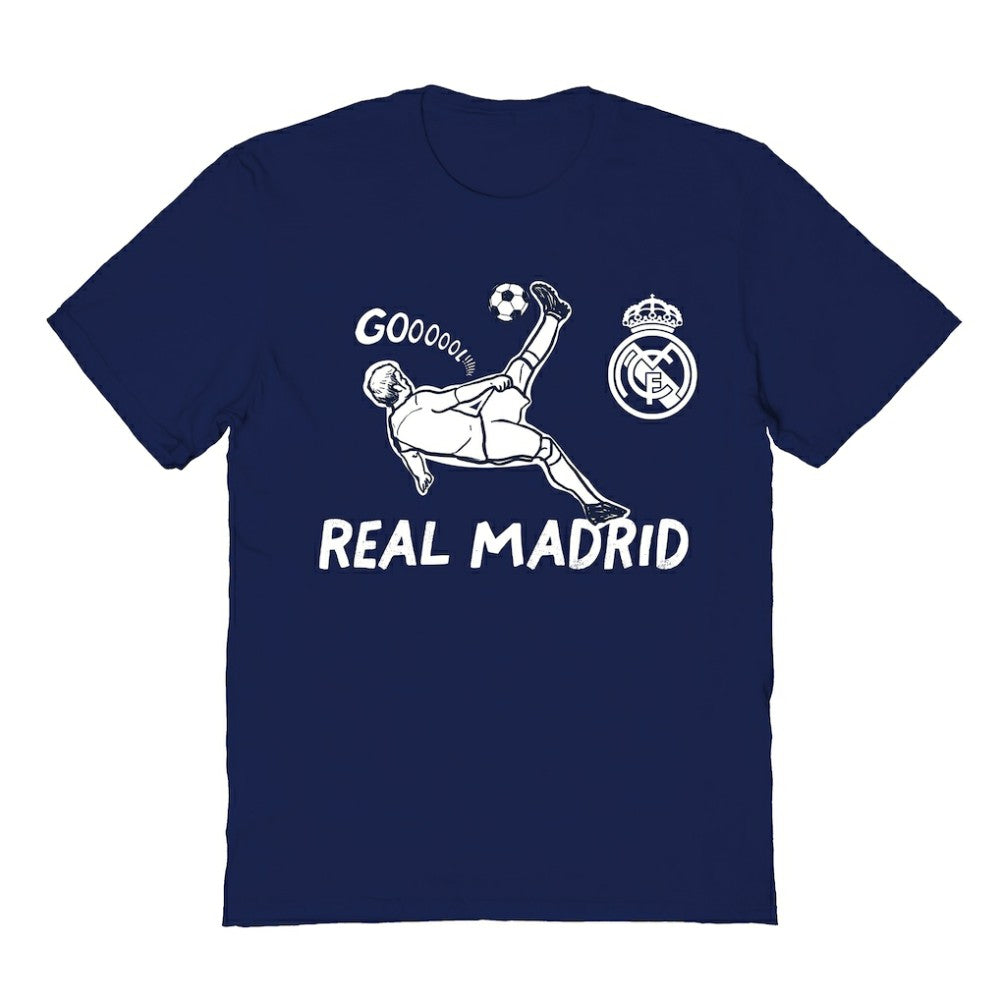 Real Madrid Vive La Fete Youth Chilena Style T-Shirt -  Navy