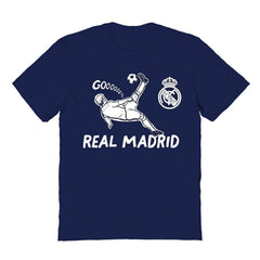 Real Madrid Vive La Fete Youth Chilena Style T-Shirt -  Navy