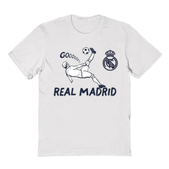 Real Madrid Vive La Fete Youth Chilena Style T-Shirt -  White