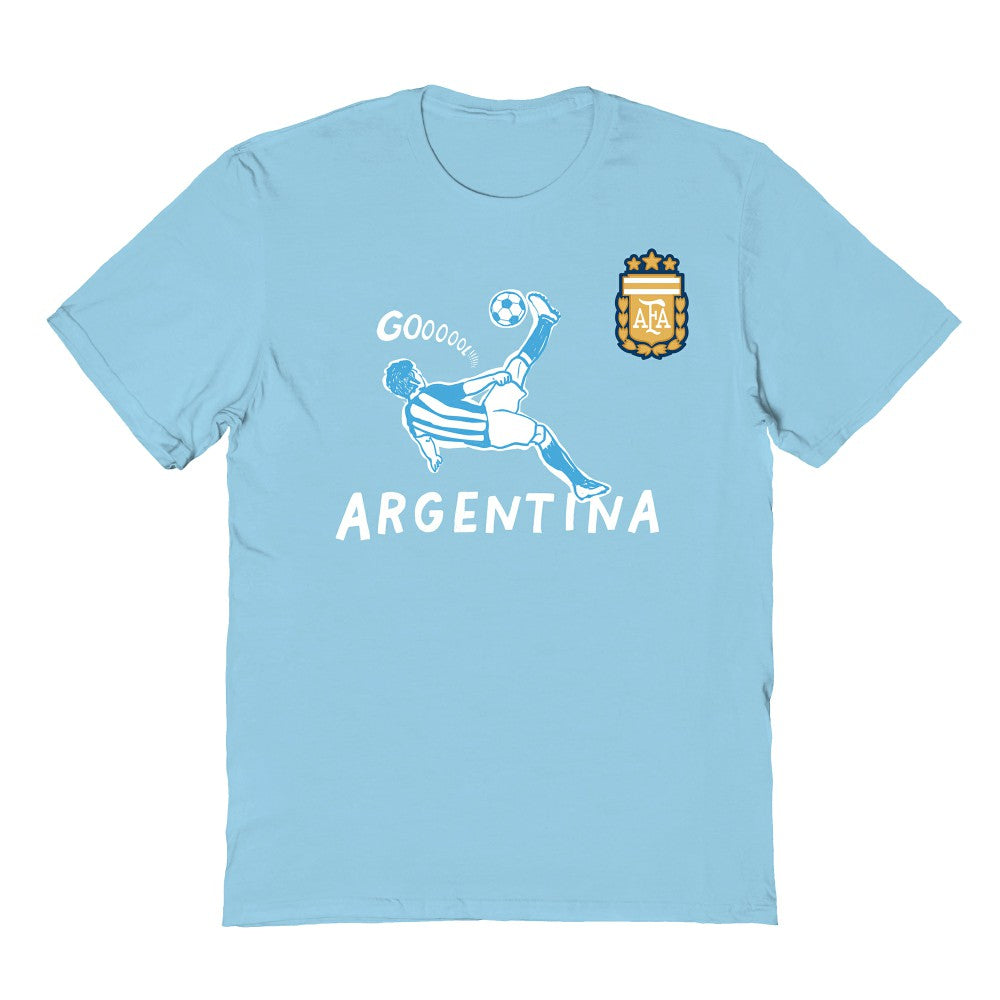 Argentina National Team Vive La Fete Youth Chilena Style T-Shirt -  Light Blue