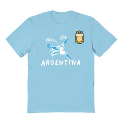 Argentina National Team Vive La Fete Youth Chilena Style T-Shirt -  Light Blue