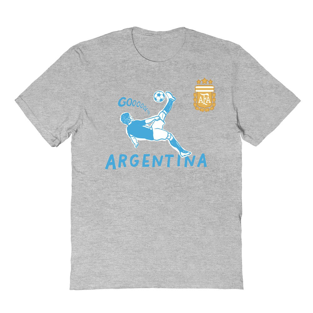 Argentina National Team Vive La Fete Youth Chilena Style T-Shirt -  Gray