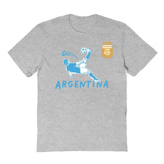 Argentina National Team Vive La Fete Youth Chilena Style T-Shirt -  Gray