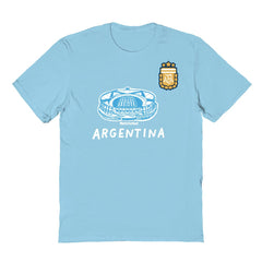 Argentina National Team Vive La Fete Youth Chilena Style T-Shirt -  Light Blue