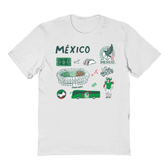 Mexico National Team Vive La Fete Youth Impressions Icons T-Shirt -  White