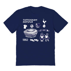 Tottenham Hotspur Vive La Fete Youth Impressions Icons T-Shirt -  Navy