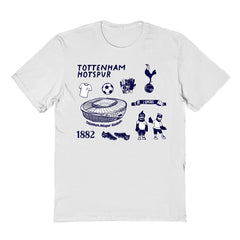 Tottenham Hotspur Vive La Fete Youth Impressions Icons T-Shirt -  White