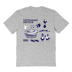 Tottenham Hotspur Vive La Fete Youth Impressions Icons T-Shirt -  Gray