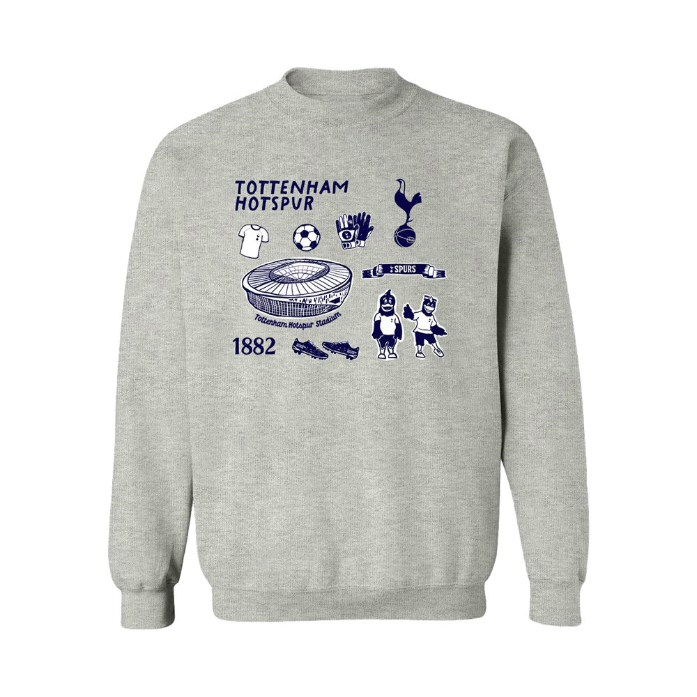 Tottenham Hotspur Vive La Fete Women's Impressions Icons Sweatshirt -  Gray