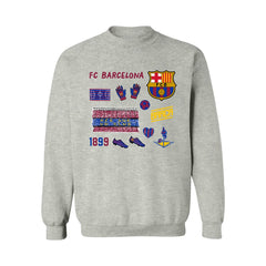 Barcelona Vive La Fete Women's Impressions Icons Sweatshirt -  Gray